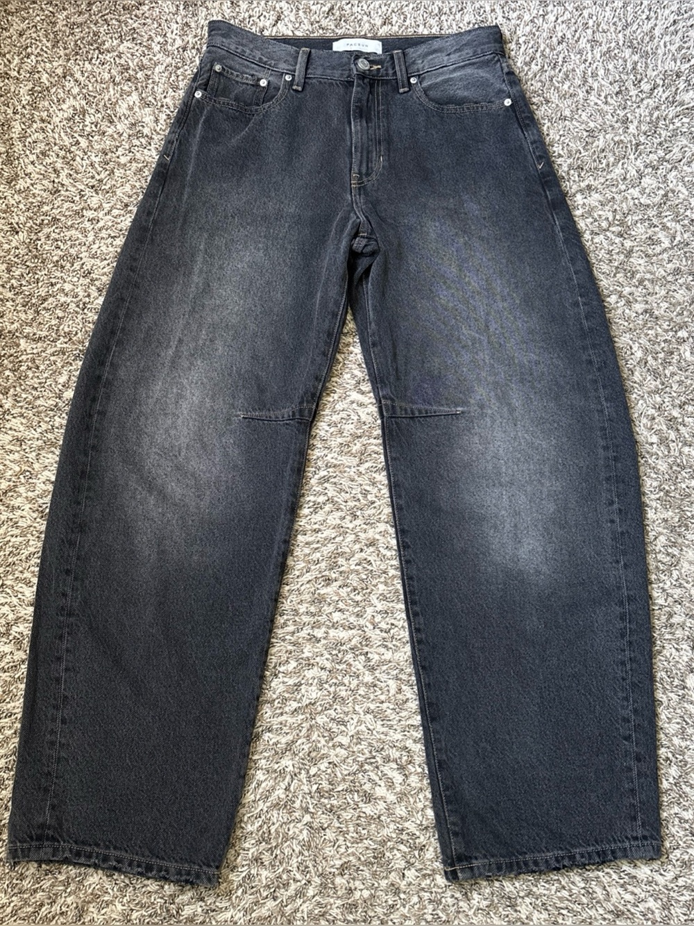 PacSun Men's Washed Charcoal Mason Baggy Jeans